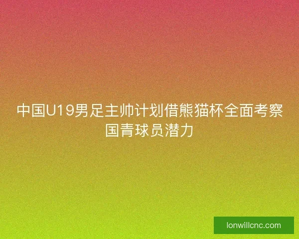 中国U19男足主帅计划借熊猫杯全面考察国青球员潜力